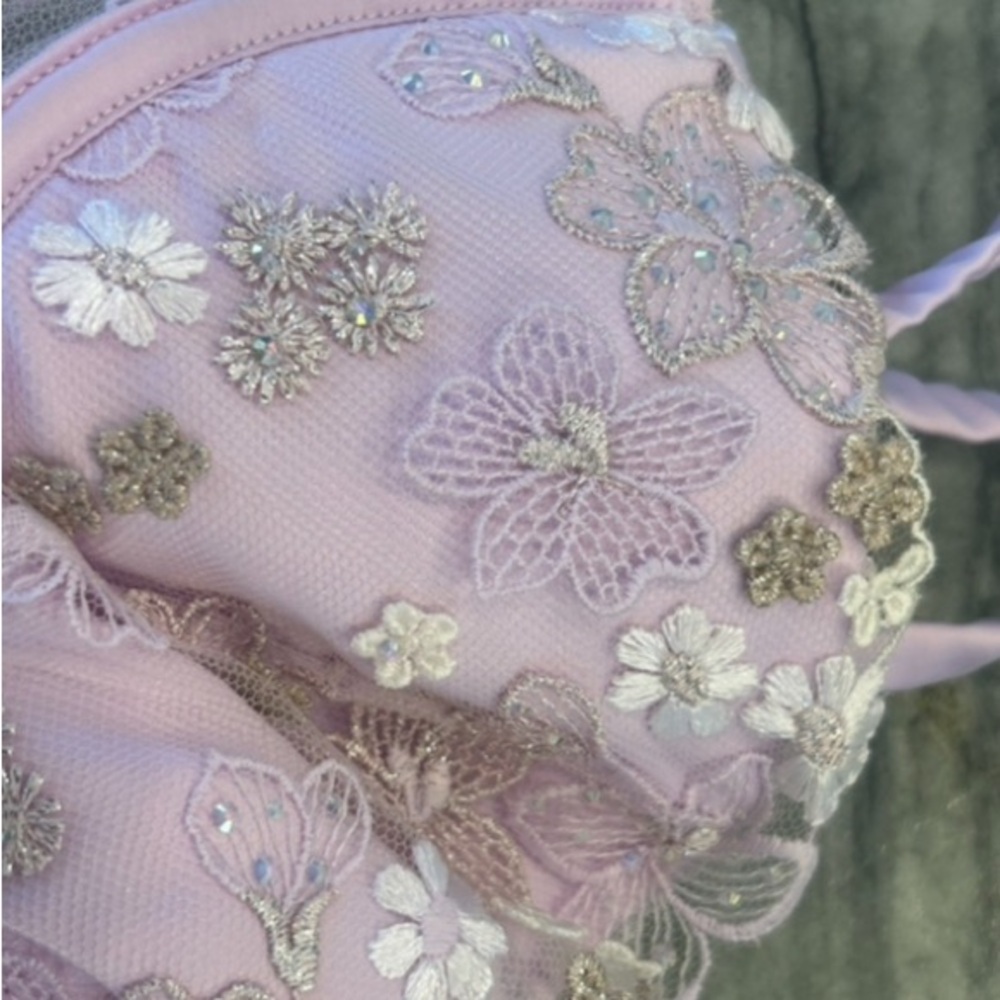 Victoria's Secret Lavender Floral Embroidered Bustier - Picture 13 of 14